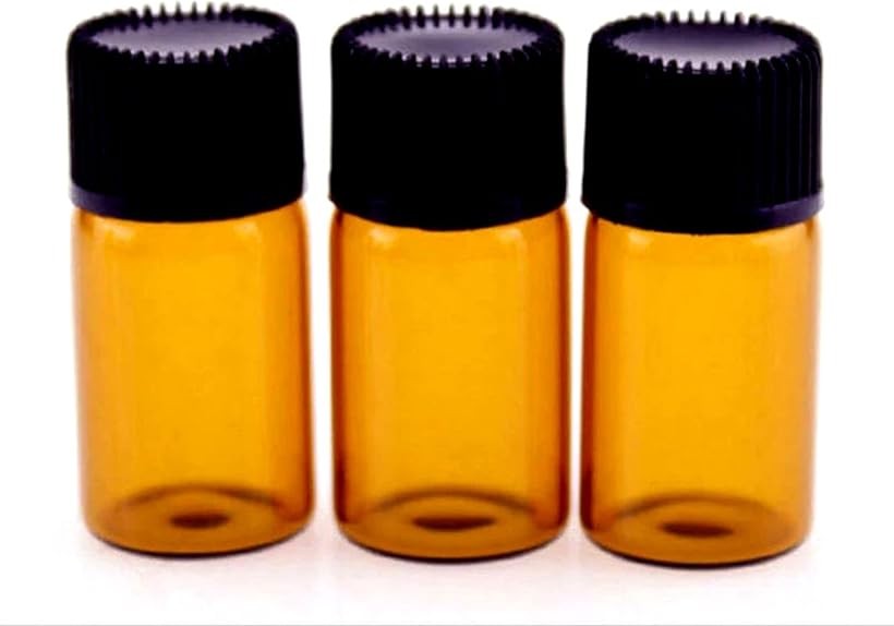 アロマオイル瓶 20本 遮光瓶 精油 アロマボトル ガラスびん 小分けボトル 保存容器 ビン 3ml (3ml)