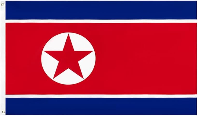 世界国旗 90x150cm ハトメ式 応援グッズ フラッグ (北朝鮮)
