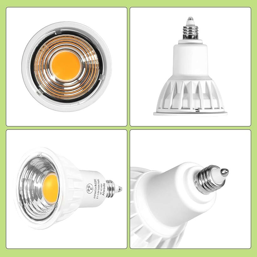 5.5W LED電球 E11口金 キッチン アウトドア オフィス レストラン PSE認証済 (昼白色5000K - ホワイト（1個セット）, 1)E11)