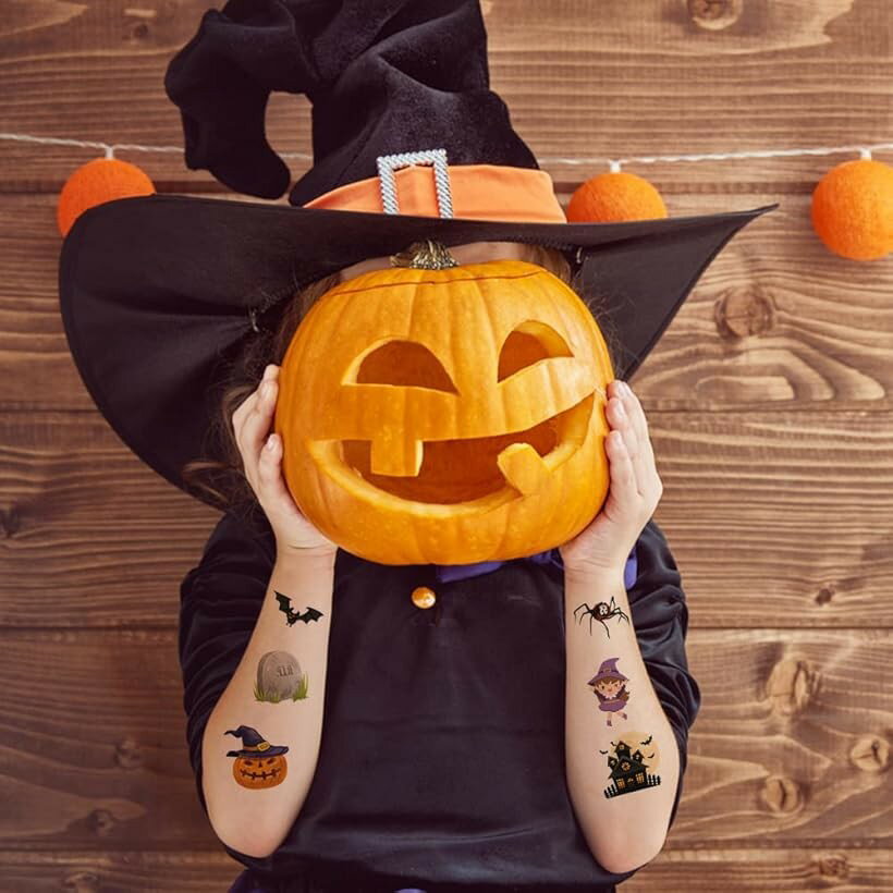 タトゥーシール ハロウィン コスプレ 仮装 かぼちゃ 飾り お化け 魔女 ゾンビ 傷 ...