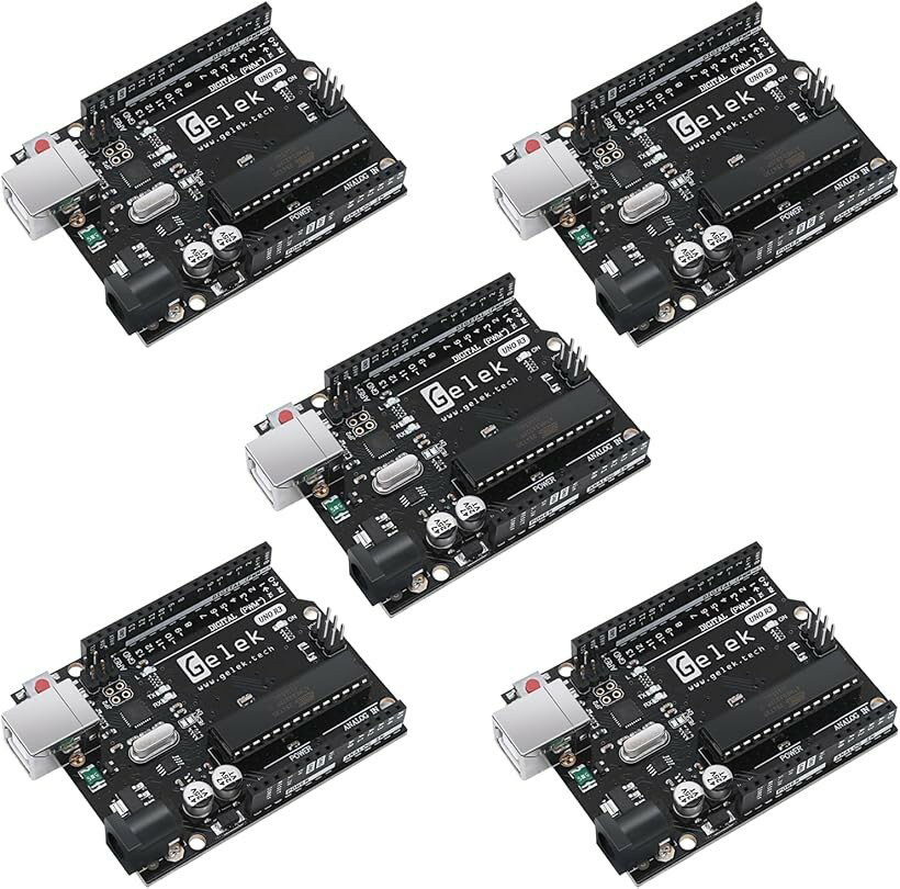 互換品5個入りパッケージ Arduinoと互換 Arduino用UNO R3 マイコンボード 開発ボード ATmega328P ATmega16U2 USB ケーブル (5本(USBケーブル))