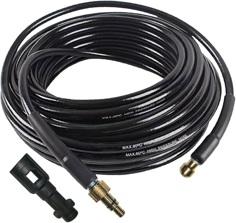バリエーションコード : 2bj324qx9i商品コード2bjdqvwh08商品名パイプクリーニングホース 配管洗浄 ケルヒャー用 karcher K2 K3 K4 K5 K6 K7 排水管 パイプクリーナーホース 15mブランドGreenPlusサイズ等15m・高圧洗浄機パイプクリーナーホース「Kシリーズガンアダプタ付き」更新質のPVC樹脂ポリエステルを使用しており、高い衝撃強度とねじれ防ぐ強い靭性となります。ノズル先端に4方向に4つの高圧噴射口があり、配管に沿って洗浄して進み詰まりを解消します。パイプの詰まりを効率的に解決し、洗浄剤を使わずにパイプ内の汚れを洗浄することで、PVCパイプや排水管を気軽に洗浄することができ、効率的で環境にも優しいのです。台所、排水桝、風呂、玄関、壁、駐車場他の清掃、キッチンの排水管、ダウンパイプ、雨水管、下水道管、塩ビ管，自宅トイレ・下水マスの詰まり、排水溝、雨どいにも簡単かつ迅速に清掃が可能です。「用途・場所」パイプの清掃・雨どいの清掃・排水溝の清掃　家庭内外問わず※ 他ネットショップでも併売しているため、ご注文後に在庫切れとなる場合があります。予めご了承ください。※ 品薄または希少等の理由により、参考価格よりも高い価格で販売されている場合があります。ご注文の際には必ず販売価格をご確認ください。※ 沖縄県、離島または一部地域の場合、別途送料の負担をお願いする場合があります。予めご了承ください。※ お使いのモニタにより写真の色が実際の商品の色と異なる場合や、イメージに差異が生じることがあります。予めご了承ください。※ 商品の詳細（カラー・数量・サイズ 等）については、ページ内の商品説明をご確認のうえ、ご注文ください。※ モバイル版・スマホ版ページでは、お使いの端末によっては一部の情報が表示されないことがあります。すべての記載情報をご確認するには、PC版ページをご覧ください。「仕様」長さ15m最大使用圧力：160bar / 2320psis・Kシリーズ　K2 K3 K4 K5 K6 K7 対応・アイリスオーヤマ対応