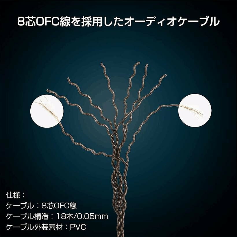 エムラインストアのZT8 リケーブル IPX LINUM BAX T2コネクタ イヤホンケーブル 8芯 OFC Westone用 Pro Xシリーズ X10・Pro X20・Pro X30・Pro (2.5mm, LINUM BAX T2コネクタ)｜アングル3