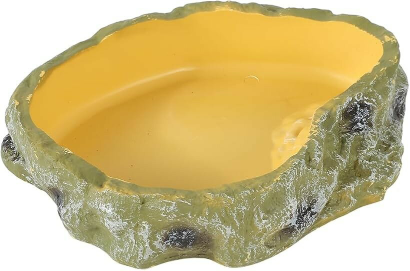 AllBright 餌入れ 水飲み皿 水皿 カメ ヘビ トカゲ ペット 両生類 爬虫類 食器 樹...