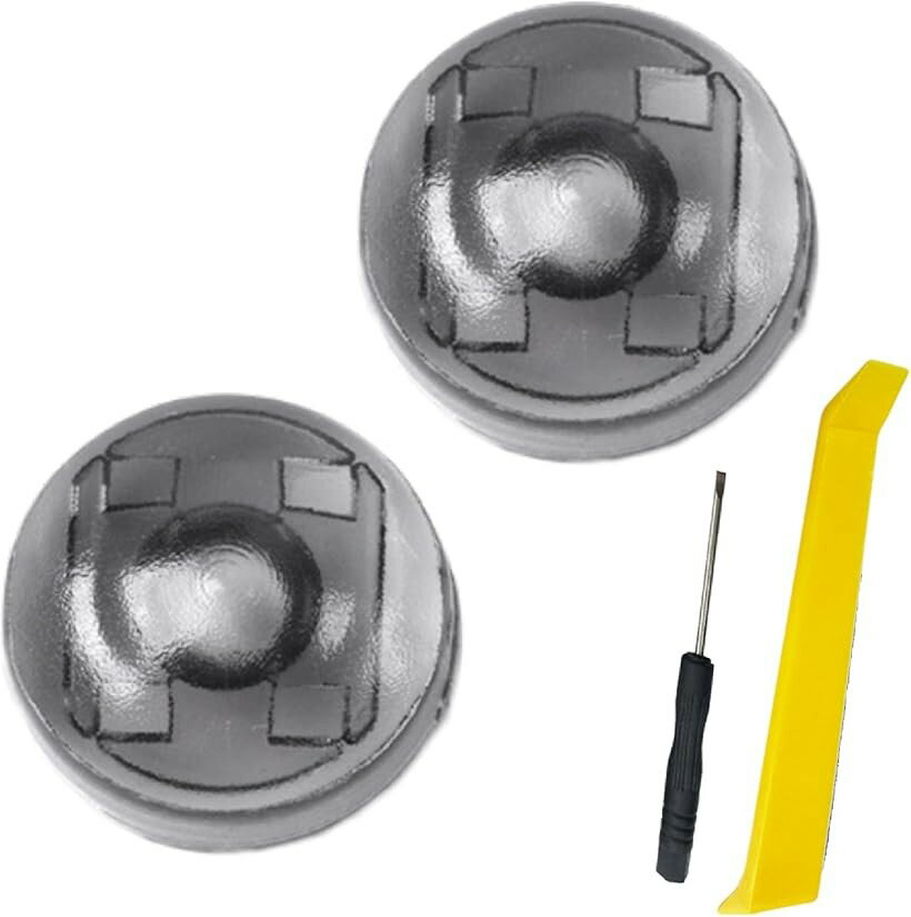 互換品 汎用 オートライト センサーカバー トヨタ レクサス ダイハツ 対応 18mm 半透明 クリアブラック コンライトセンサー 工具付き (クリアブラック, 2個セット)