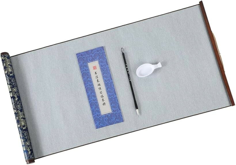 水書き書道セット 書道練習 水だけで書ける 習字 練習用 汚れない 水書布 (無地)