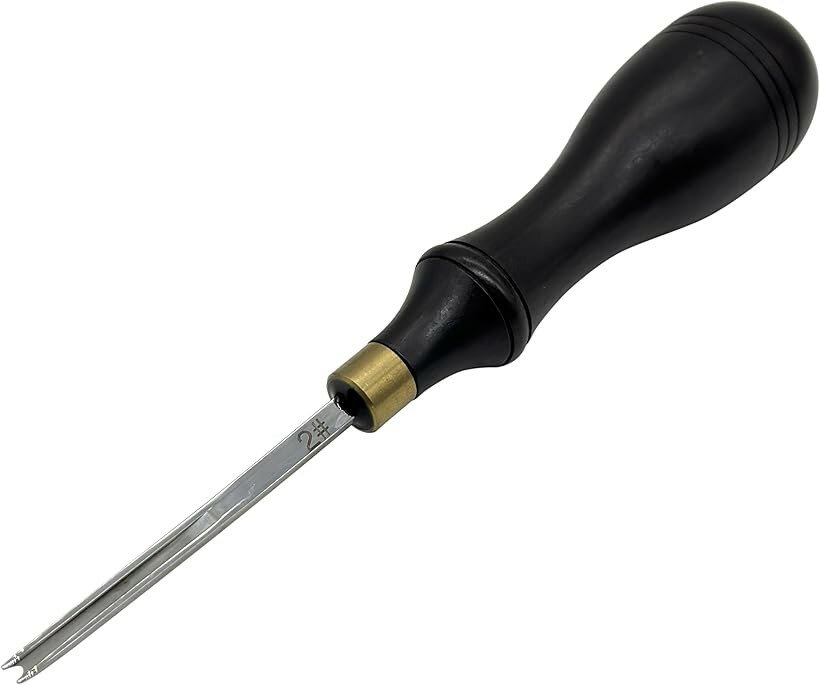 ヘリ落とし レザークラフト 革工具 エッジャー ステンレス 黒檀 1.8mm (1.8mm)