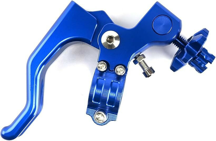 互換品バイク用 ショート クラッチ レバー ハンドル 22mm 4mini モンキー ダックス SR エストレヤ レーサーレプリカ ブルー (ブルー)