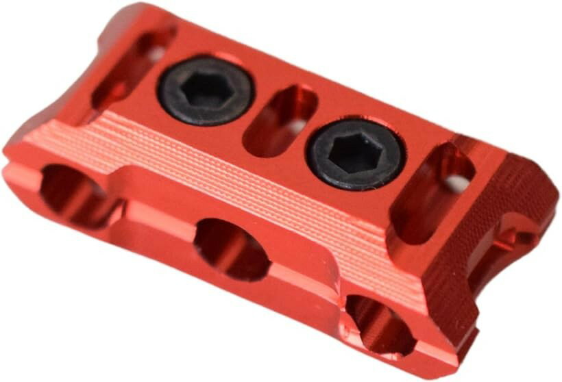ラジコン RCカー ケーブル マネージャー クランプ ドリパケ モーター ワイヤー 固定 tt01 tt02 (レッド1個, 10AWG)