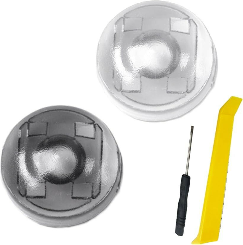 汎用 オートライト センサーカバー トヨタ レクサス ダイハツ 対応 18mm コンライトセンサー 工具付き (クリア/スモーク-2色セット)