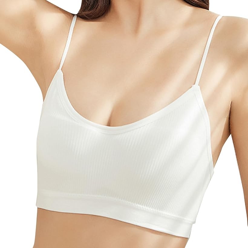 使い捨て ブラジャー レディース 旅行 綿 ブラトップ キャミソール 使い捨て下着 女性 カップ付き XXL (ホワイト, 2XL)