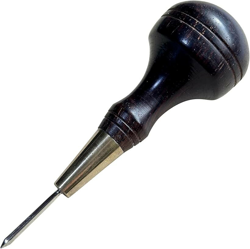菱ギリ レザークラフト ツール 穴あけ 工具 檀木 菱錐 キリ a146 3mm (3mm)