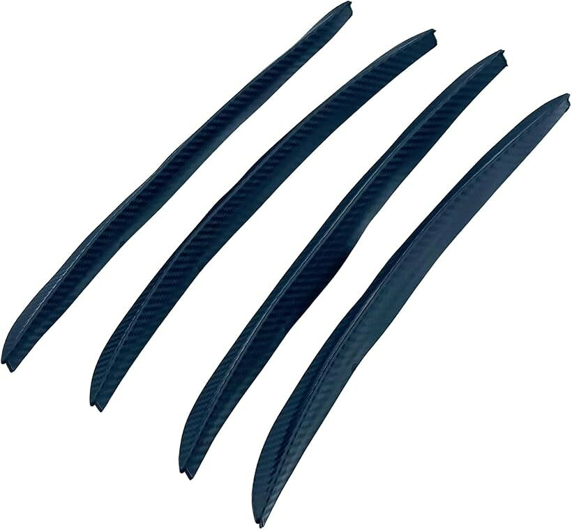 互換品オーバー フェンダー モール 汎用 出幅 15mm ハミタイ 泥除け 対策 PVC 4本 セット 33cm カーボン (カーボン, 33cm)
