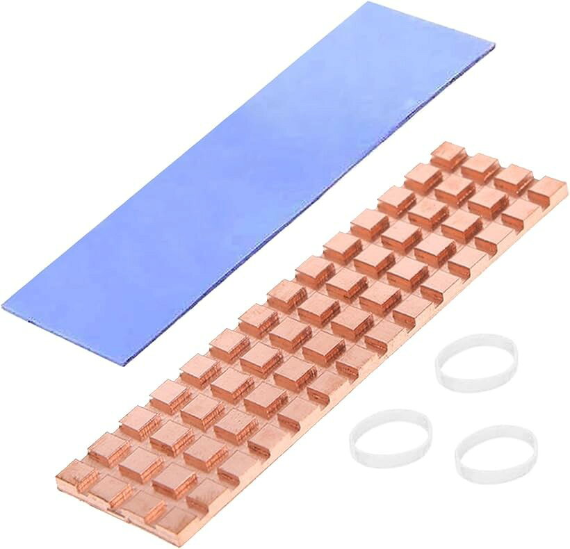 互換品 ヒートシンク 純銅 導熱接着シート付き 2mm 薄型 高放熱性能 CPU ICチップ 回路基板 LEDアンプに適用 67x18x2mm (純銅厚さ2MM)