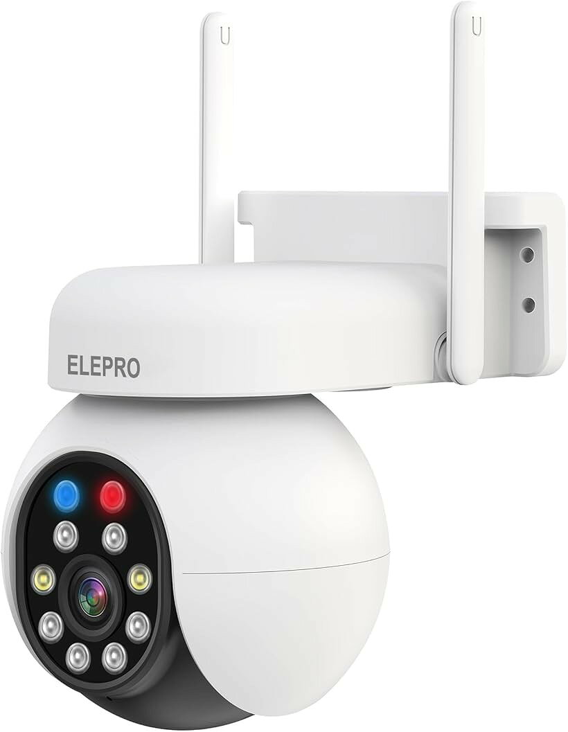 バリエーションコード : 2bjwrnkwg0商品コード2bjpfinqno商品名500万画素・PTZ360全方位監視防犯カメラ 屋外 監視カメラ Wi-Fi/無線対応ブランドELEPRO「500万画素高精細」2023年最新強化版の防犯カメラは、500万画素の1920P（2560x1920 2K）高画質レンズを搭載しており、200万画素の1080Pや300万画素、400万画素を上回る鮮明な映像を提供します。また、デジタルワイドダイナミックレンジ機能を備えており、逆光環境下でもクリアな映像を提供します。さらに、チルトすることで、部屋全体をスマホで鮮明に監視することができます。「キレイな暗視効果」 夜間には、星光級のレンズと3つのライトモードが備わっており、カラーで映像を提供します。屋外の場合15～20メートルの優れたナイトビジョンを実現し、自動暗視で暗い場所でも車をはっきりと見ることができます。「双方向会話」 内蔵のマイクとスピーカーにより、遠隔地からでも双方向の音声通話が可能です。いつでもどこでも会話できます。「動体検出＆自動追跡＆アラート機能」人間を検出すると、カメラから音声鳴りで警告するか、アプリでアラートを受け取れます。また、デュアルバンドWi-Fi対応で、2.4G Wi-Fiをご利用でき、遠隔で監視が可能で、動体検知動画はマイクロSDカード（別売り）に保存され、オンラインで再生できるだけでなく、端末にダウンロードもできます。この監視カメラはONVIFプロトコルに対応しています。「遠隔視聴＆共有」無線（Wi-Fi）や有線（LAN）接続に対応し、金属製の頑丈な外装とIP66の防水仕様により、この防犯カメラは屋外に設置しても耐久性があり、さまざまなセキュリティに活用できます。例えば、ペットの見守りや高齢者の見守り、お子様の見守り、家の防犯、倉庫や店舗の監視など、室外や室内監視に最適です。スマホなどでの遠隔操作と監視も可能で、離れた場所からもリアルタイムに監視することができます。さらに、カメラを簡単にご家族と共有可能で、猫や犬などペットやベビー見守りに一緒に楽しめます。※ 他ネットショップでも併売しているため、ご注文後に在庫切れとなる場合があります。予めご了承ください。※ 品薄または希少等の理由により、参考価格よりも高い価格で販売されている場合があります。ご注文の際には必ず販売価格をご確認ください。※ 沖縄県、離島または一部地域の場合、別途送料の負担をお願いする場合があります。予めご了承ください。※ お使いのモニタにより写真の色が実際の商品の色と異なる場合や、イメージに差異が生じることがあります。予めご了承ください。※ 商品の詳細（カラー・数量・サイズ 等）については、ページ内の商品説明をご確認のうえ、ご注文ください。※ モバイル版・スマホ版ページでは、お使いの端末によっては一部の情報が表示されないことがあります。すべての記載情報をご確認するには、PC版ページをご覧ください。技術基準適合証明番号：220-JP6511