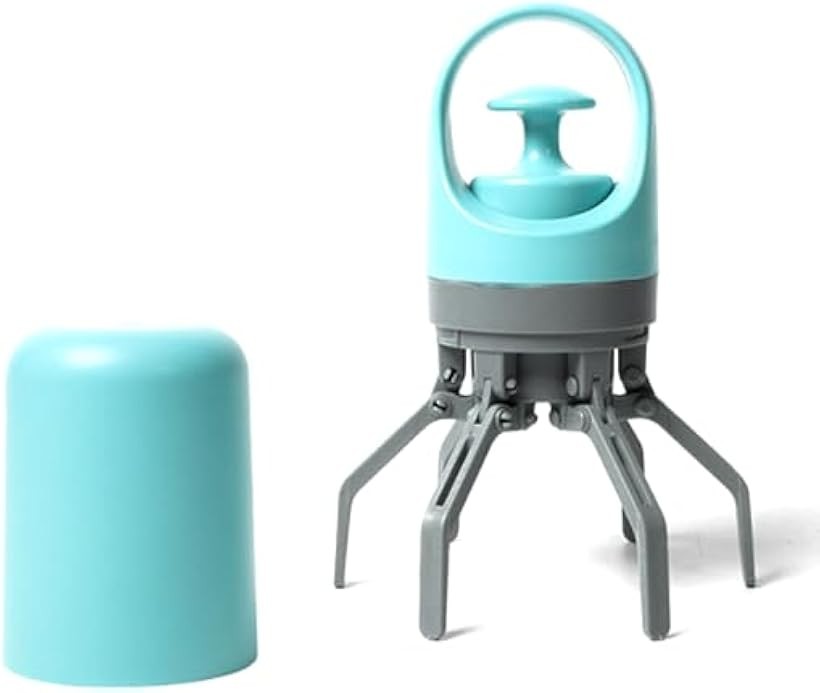 ペットのフン取り 犬用 うんちピッカー うんち取り器 うんち処理 片手操作 散歩 マナー用品 手が汚れない フン処理袋1ロール付き ピッカー本体 (ブルー)