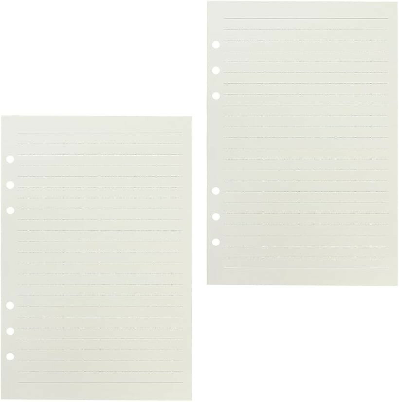 リフィル システム手帳 6穴 メモリフィル メモ帳 スケジュール帳 45枚x3冊セット (A6 罫線あり)