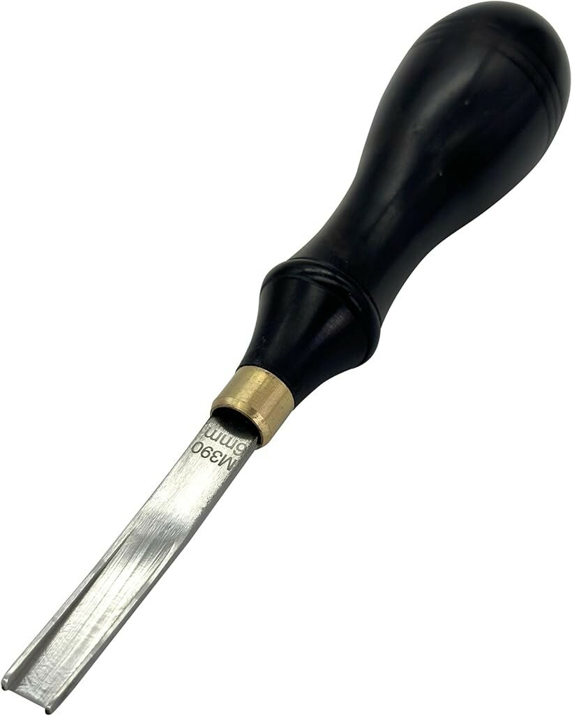 フレンチエッジャー レザークラフト 革漉き ヘリ落とし 黒壇 高速鋼 a306 (6mm)