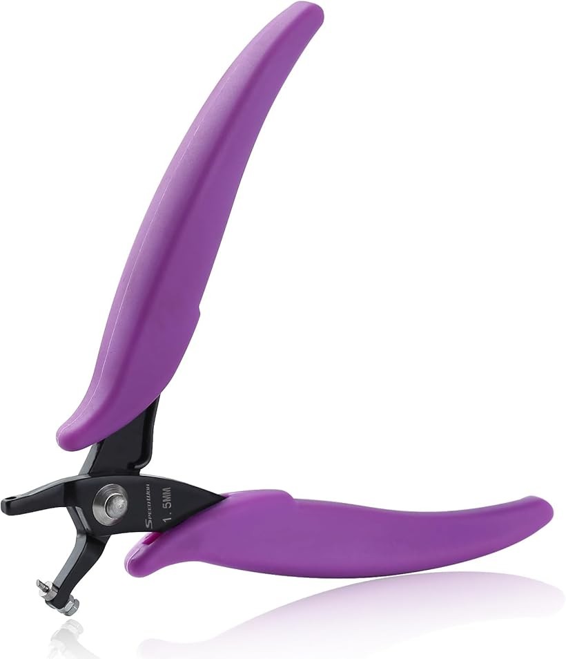 穴あけパンチ 小型 1.5mm 短いタイプ 穴開けパンチ 1穴 ホールパンチプライヤー 1...