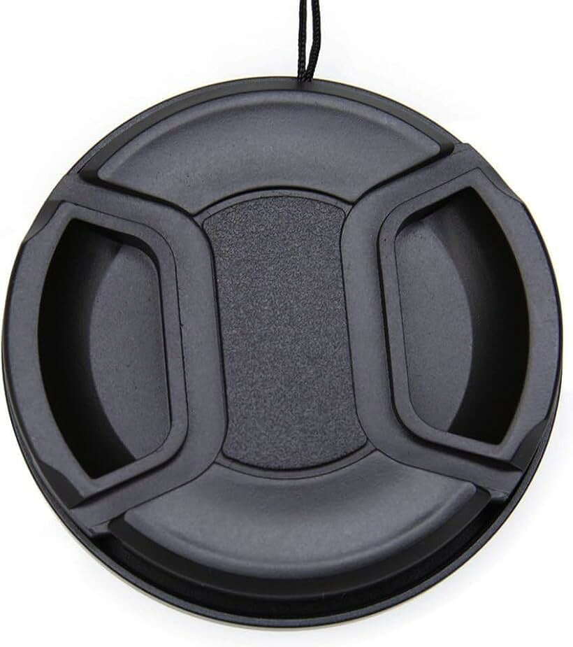 カメラ フロント レンズキャップ 各メーカー対応 汎用 前キャップ (ブラック, 62mm)