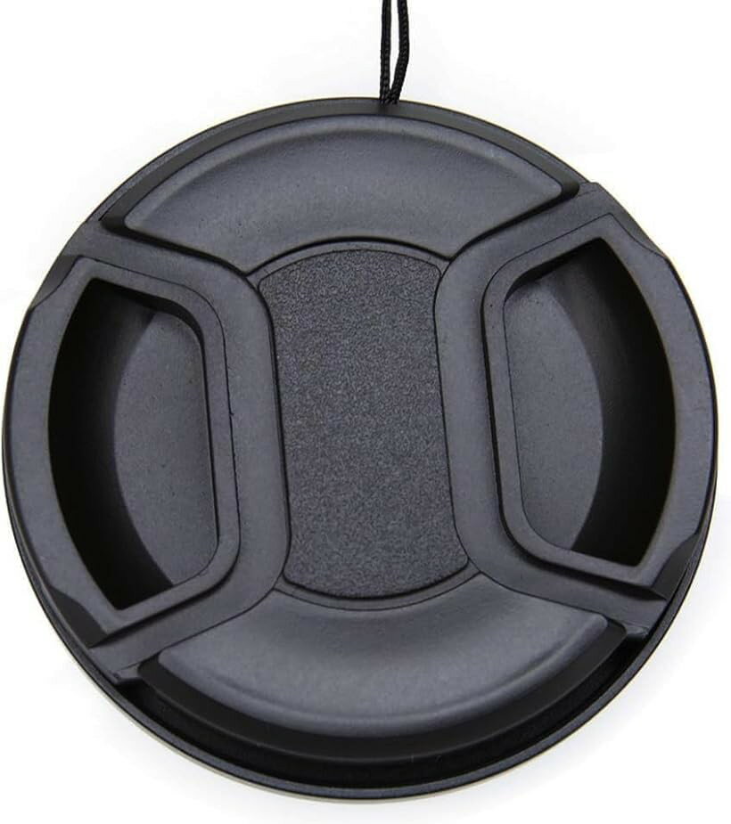 カメラ フロント レンズキャップ 各メーカー対応 汎用 前キャップ (ブラック, 52mm)