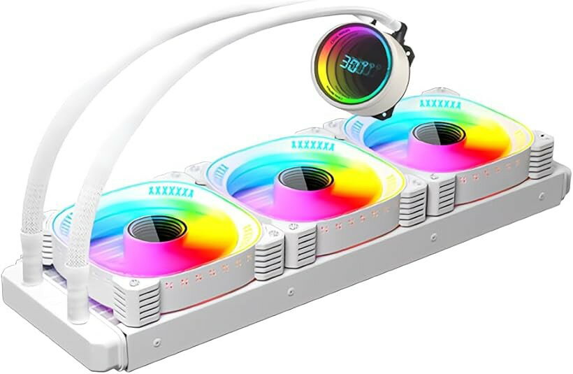 バリエーションコード : 2b9tt3jdtw商品コード2b9ttlj10y商品名COOLMOON 簡易水冷クーラー 温度表示機能付き インフィニティ―ミラー CPUクーラー LED ARGB 5v 3pin LGA1700/1200/115X AMD:AM5/AM4ソケットに対応 4pin PWM ファン制御 360mmホワイトブランドスモールラボ「特徴」CPUヘッドに温度表示機能を搭載しており、リアルタイムでCPU温度を確認できる便利な設計となっています。インフィニティ―ミラーデザインとARGB対応のLED搭載で美しいライティング効果を実現し、ゲーミングPCに個性的で華やかな演出を加えます。「機能」CPUを効率的に冷却する高い性能を持つ本製品は、安定した動作をサポートします。また、ARGB 5v 3pinに対応しており、対応するマザーボードやARGBコントローラーを使用することで、LEDの色を好みに合わせて調整することが可能です。「互換性」Intel:LGA1700/1200/115X AMD:AM5/AM4ソケットに対応。MSI、Asrock、ASUS、Gigabyte様々なマザーボードのARGB 5v 3pinに対応「商品サイズ」ラジエーター＆ファン：120mmx276mmx52mm、CPUヘッド：φ75mmx56mm「付属品」本体、説明書、各種ブラケット「注意事項」温度表示機能は、ファンハブを介して接続する場合や、適切なマザーボードの接続コネクタに接続されていない場合、温度表示が正しく機能しない可能性があります。※ 他ネットショップでも併売しているため、ご注文後に在庫切れとなる場合があります。予めご了承ください。※ 品薄または希少等の理由により、参考価格よりも高い価格で販売されている場合があります。ご注文の際には必ず販売価格をご確認ください。※ 沖縄県、離島または一部地域の場合、別途送料の負担をお願いする場合があります。予めご了承ください。※ お使いのモニタにより写真の色が実際の商品の色と異なる場合や、イメージに差異が生じることがあります。予めご了承ください。※ 商品の詳細（カラー・数量・サイズ 等）については、ページ内の商品説明をご確認のうえ、ご注文ください。※ モバイル版・スマホ版ページでは、お使いの端末によっては一部の情報が表示されないことがあります。すべての記載情報をご確認するには、PC版ページをご覧ください。「特徴」CPUヘッドに温度表示機能を搭載しており、リアルタイムでCPU温度を確認できる便利な設計となっています。インフィニティ―ミラーデザインとARGB対応のLED搭載で美しいライティング効果を実現し、ゲーミングPCに個性的で華やかな演出を加えます。「機能」CPUを効率的に冷却する高い性能を持つ本製品は、安定した動作をサポートします。また、ARGB 5v 3pinに対応しており、対応するマザーボードやARGBコントローラーを使用することで、LEDの色を好みに合わせて調整することが可能です。「互換性」Intel:LGA1700/1200/115X AMD:AM5/AM4ソケットに対応。MSI、Asrock、ASUS、Gigabyte様々なマザーボードのARGB 5v 3pinに対応 「商品サイズ」ラジエーター＆ファン：120mmx276mmx52mm、CPUヘッド：φ75mmx56mm 「付属品」本体、説明書、各種ブラケット 「注意事項」温度表示機能は、ファンハブを介して接続する場合や、適切なマザーボードの接続コネクタに接続されていない場合、温度表示が正しく機能しない可能性があります。を介して接続する場合や、適切なマザーボードの接続コネクタに接続されていない場合、温度表示が正しく機能しない可能性があります。