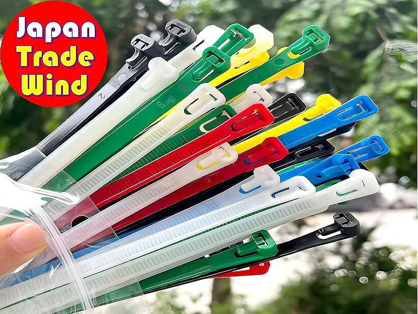結束バンド 荷造りバンド 対候性 配線用結束バンド 園芸 収納 ロング (赤60cm50本,...