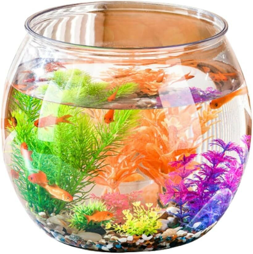 金魚鉢 水槽 メダカ 容器 飼育 アクリル プラスチック アクアリウム 大型水槽 透明 C L (クリア, L)