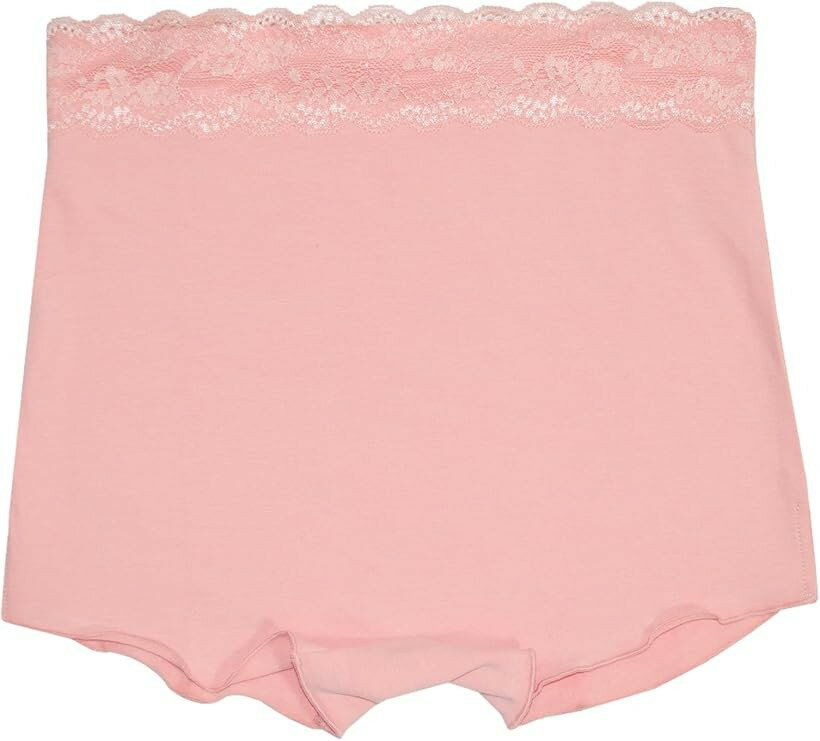 内裤 - ふんどし ショーツ パンツ レディース 女性 1分丈 レース しめつけない 鼠径部ゆったり 綿混 大きめ おしゃれ またずれ防止パンツ (ピンク, M)