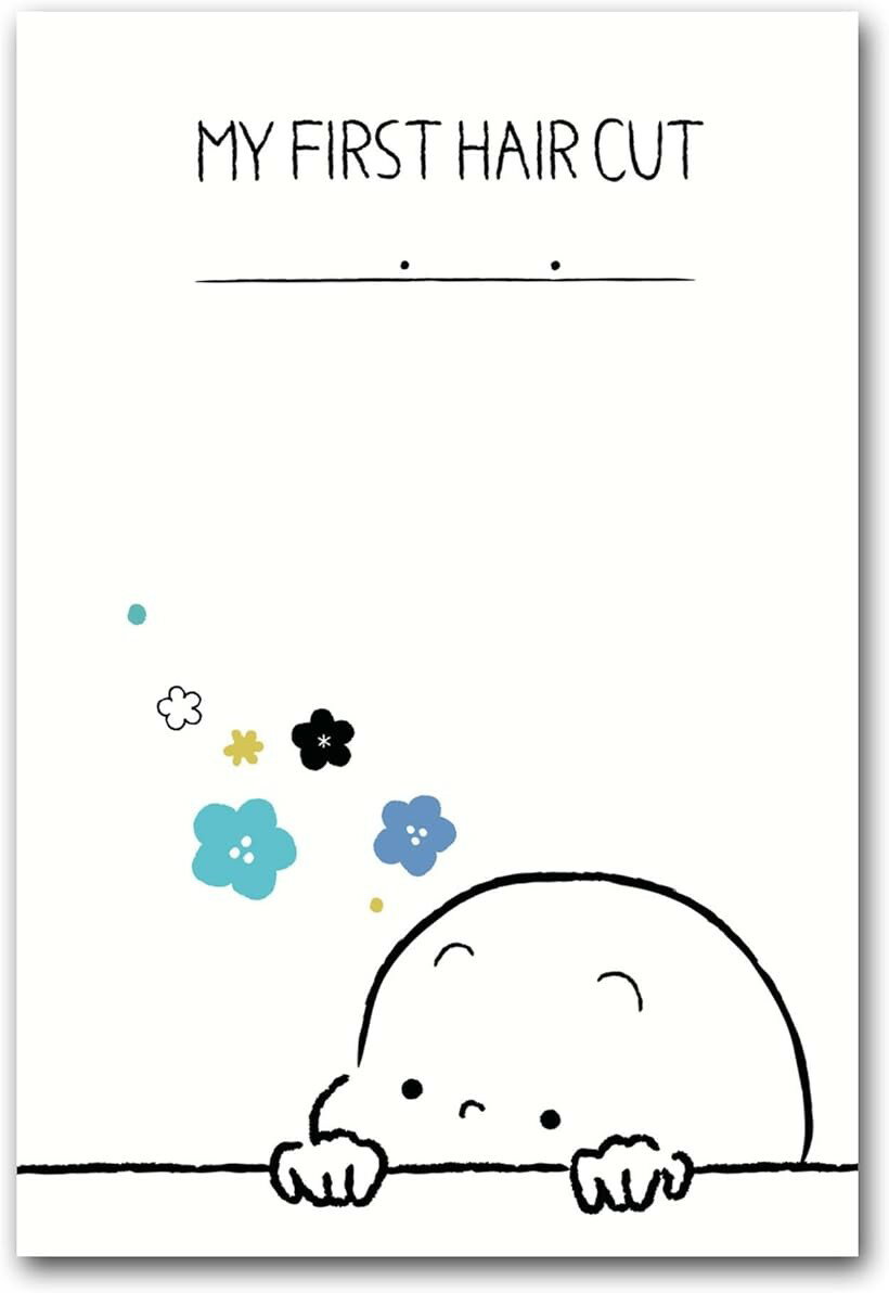 ファーストカット アート 胎毛 台紙 記念日 赤ちゃん ひょっこりブルー (ひょっこ...