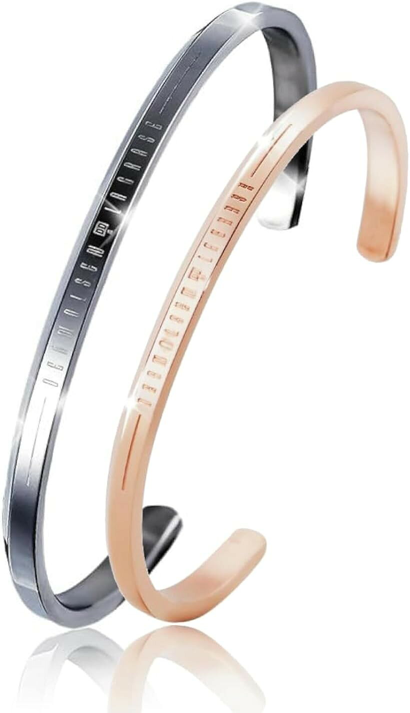 DO Dean Olsen DeanOlsen＆Le Grace Wブランド共同企画 シングル バングル ブレスレット プレゼント メンズLサイズ付属品メッセージカード (シルバー, free)