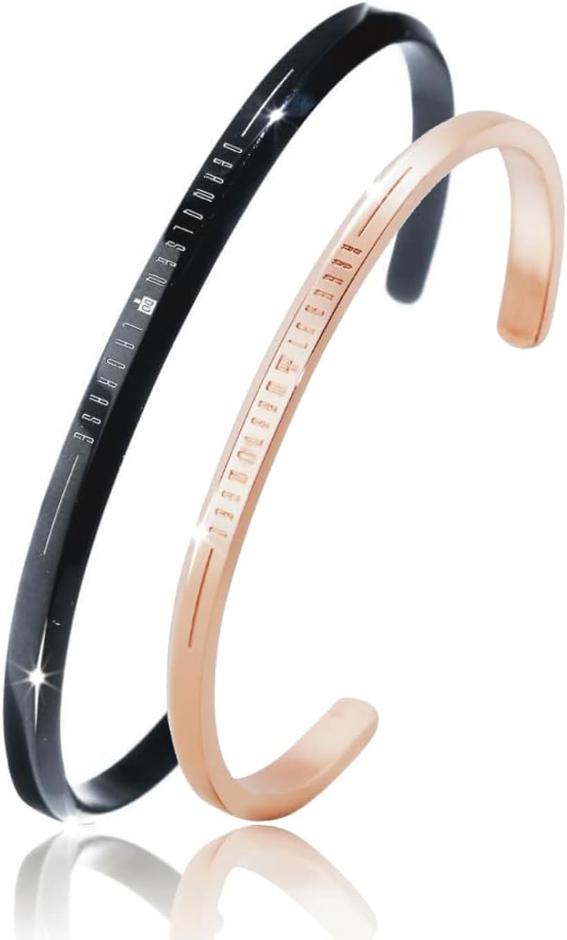 DO Dean Olsen DeanOlsen＆Le Grace Wブランド共同企画 シングル バングル ブレスレット プレゼント メンズLサイズ付属品メッセージカード (シルバー, free)