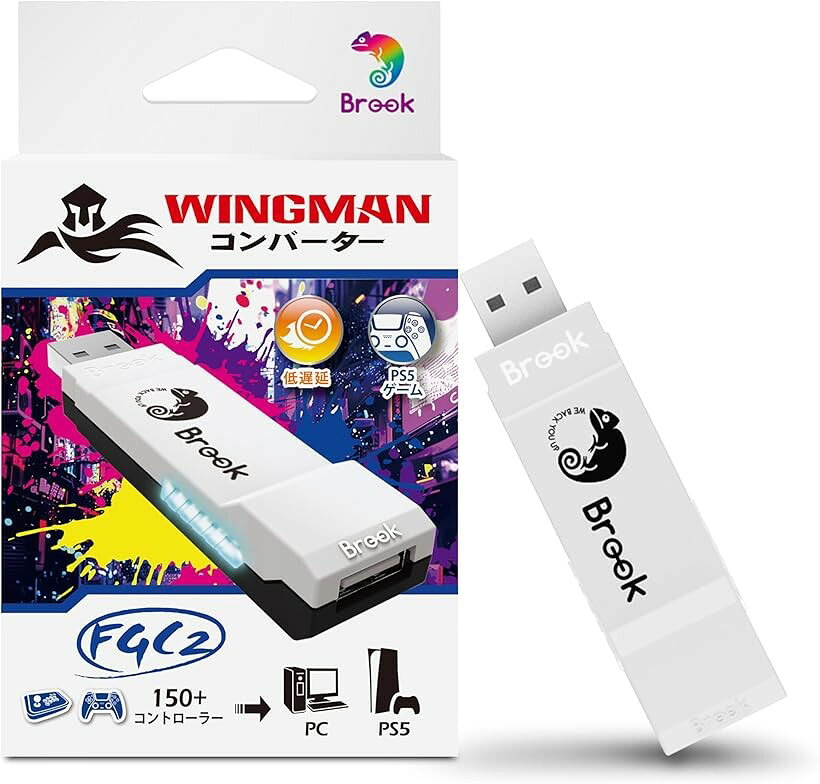 バリエーションコード : 2b9ocyfxyk商品コード2b9xg4cqdj商品名Wingman FGC2 コンバーター - PS5/PC 用 アーケードスティック アダプター すべての PS5 ゲームに対応ブランドBrookカラーBlack＆White「次世代の互換性」 Wingman FGC2はPS5（すべてのゲーム）およびPCに対応し、150以上の有線アーケードスティックをサポート。公式＆サードパーティ製品にも対応し、ゲームプレイ体験をさらに進化させます。「簡単プラグアンドプレイ」 面倒な設定は不要。USB接続だけでPS5やPCに瞬時に対応。どんな激しいバトルもスムーズで快適にプレイ可能です。「全新カスタマイズ機能」 Brook Converter Centerでターボ、リマップ、マクロ、スティック設定を自由に調整可能。プロファイル保存機能により、異なるゲームやキャラクターに瞬時に対応。「超低遅延と安定性」 最新テクノロジーを搭載し、前世代よりさらに低遅延で安定した接続を実現。eスポーツでも安心して使用できる品質です。「信頼の品質」 コンパクトで持ち運びに便利な設計（13.4g）。パッケージ内容：Wingman FGC2x1、取扱説明書x1。※ 他ネットショップでも併売しているため、ご注文後に在庫切れとなる場合があります。予めご了承ください。※ 品薄または希少等の理由により、参考価格よりも高い価格で販売されている場合があります。ご注文の際には必ず販売価格をご確認ください。※ 沖縄県、離島または一部地域の場合、別途送料の負担をお願いする場合があります。予めご了承ください。※ お使いのモニタにより写真の色が実際の商品の色と異なる場合や、イメージに差異が生じることがあります。予めご了承ください。※ 商品の詳細（カラー・数量・サイズ 等）については、ページ内の商品説明をご確認のうえ、ご注文ください。※ モバイル版・スマホ版ページでは、お使いの端末によっては一部の情報が表示されないことがあります。すべての記載情報をご確認するには、PC版ページをご覧ください。Wingman FGC2は、格闘ゲームを愛する全てのプレイヤーに次世代のゲーム体験を提供するために設計されました。PS5のすべてのゲームに対応し、150以上のアーケードスティックをサポート。FGC1の成功を基に、さらなる低遅延と多機能カスタマイズを実現しました。初心者からプロゲーマーまで、どんなレベルのプレイヤーでも満足いただけます。特に注目すべきは、Brook Converter Centerを活用したカスタマイズ機能。自分のプレイスタイルに合わせた調整が可能で、複数プロファイルの切り替えにより効率的なゲームプレイが可能です。また、コンパクトで軽量な設計（13.4g）により、家庭でもイベントでも持ち運びに便利です。Wingman FGC2で、格闘ゲームの楽しさを引き出しましょう。