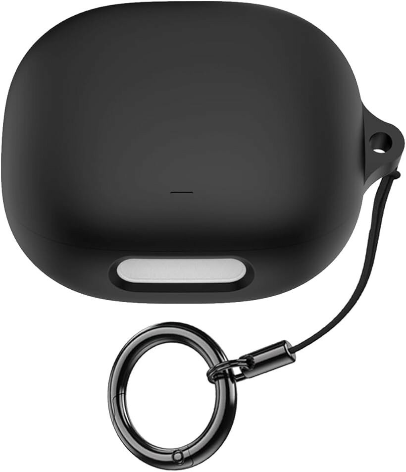 compatible with anker Soundcore Liberty 4 Pro ケース シリカゲル材質ほごシェル 耐衝撃性 滑りにくく (ブラック)