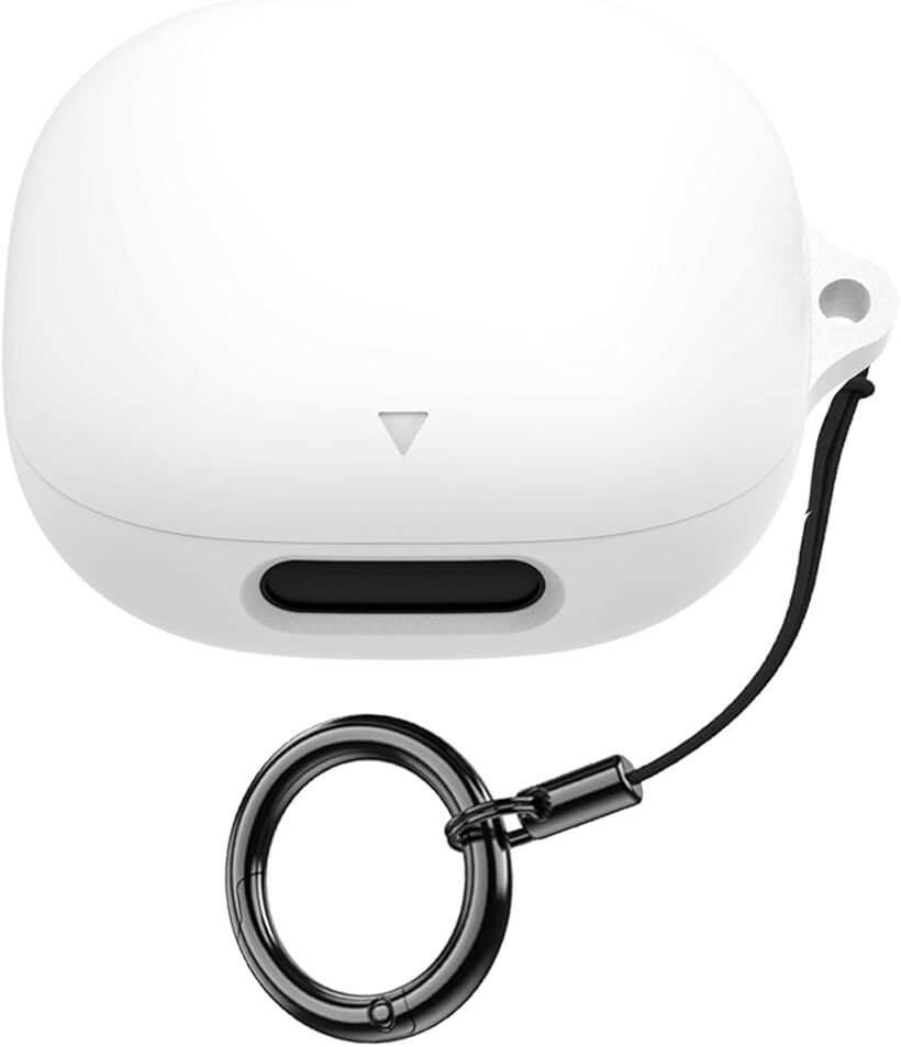 compatible with anker Soundcore Liberty 4 Pro ケース シリカゲル材質ほごシェル 耐衝撃性 滑りにくく (ホワイト)