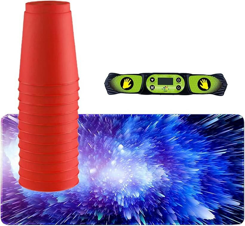 スポーツ スタッキング カップ (タイマー付き レッド)