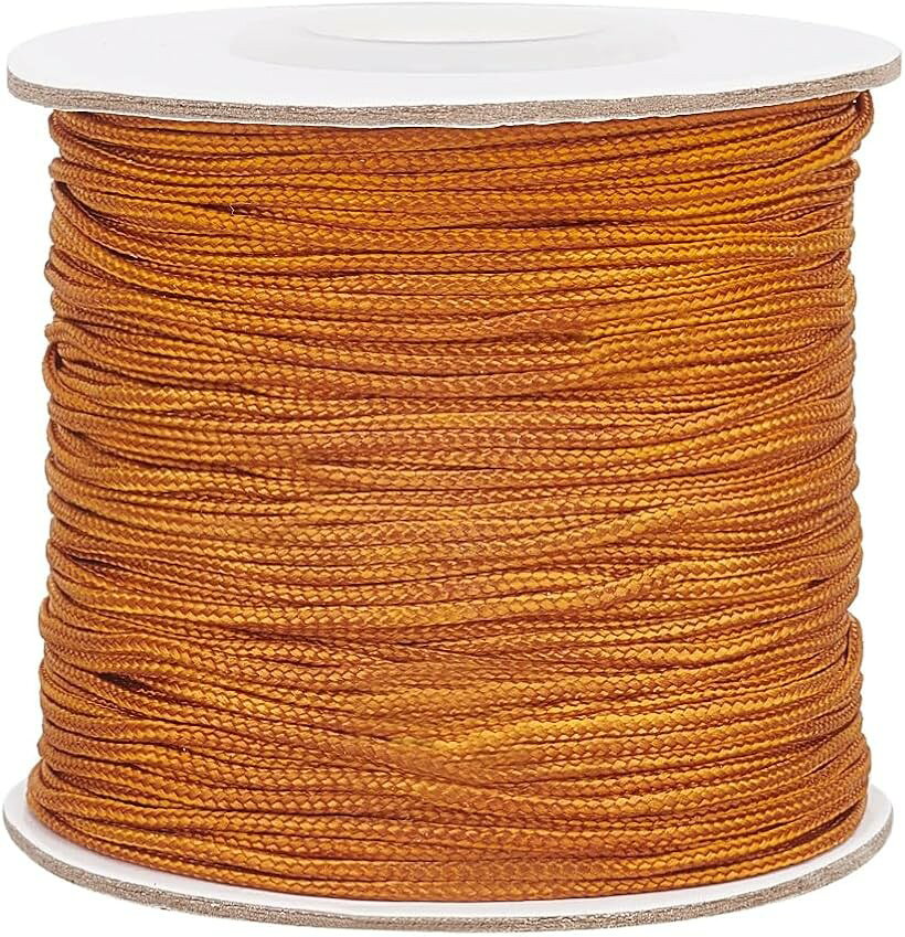 1mm ナイロン糸 約100ヤード 91m 風鈴の紐 交換用 組紐 窓のブラインドの紐 ナイロンコード シェード 修理 ガーデニング ビーズ糸 中国結び ブレスレット 手作り素材 材料 濃い茶色 (濃い茶色, 91m)