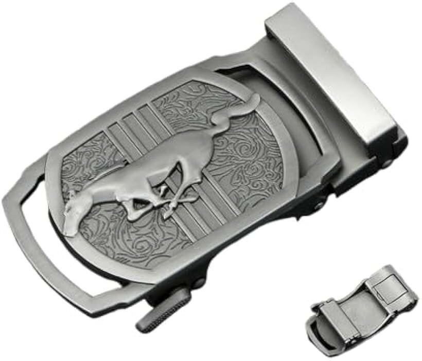 ベルトバックル ゴールド＆シルバー 35mm (シルバー(クラシック， silver))