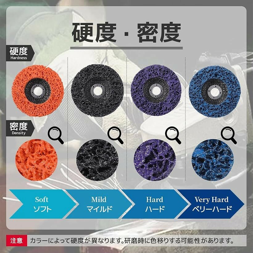 ディスクグラインダー 研磨ディスク 100mm サビ 除去 研削 ペンキ 塗装落とし つや...