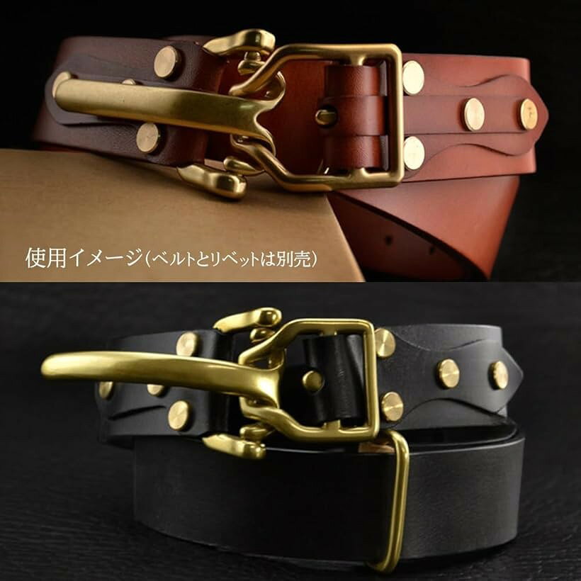 ベルト バックル レザークラフト 金具 セット ハンドメイド 彫刻 (真鍮(彫刻)) mlinestore-10228764 エムラインストア サンプル画像3