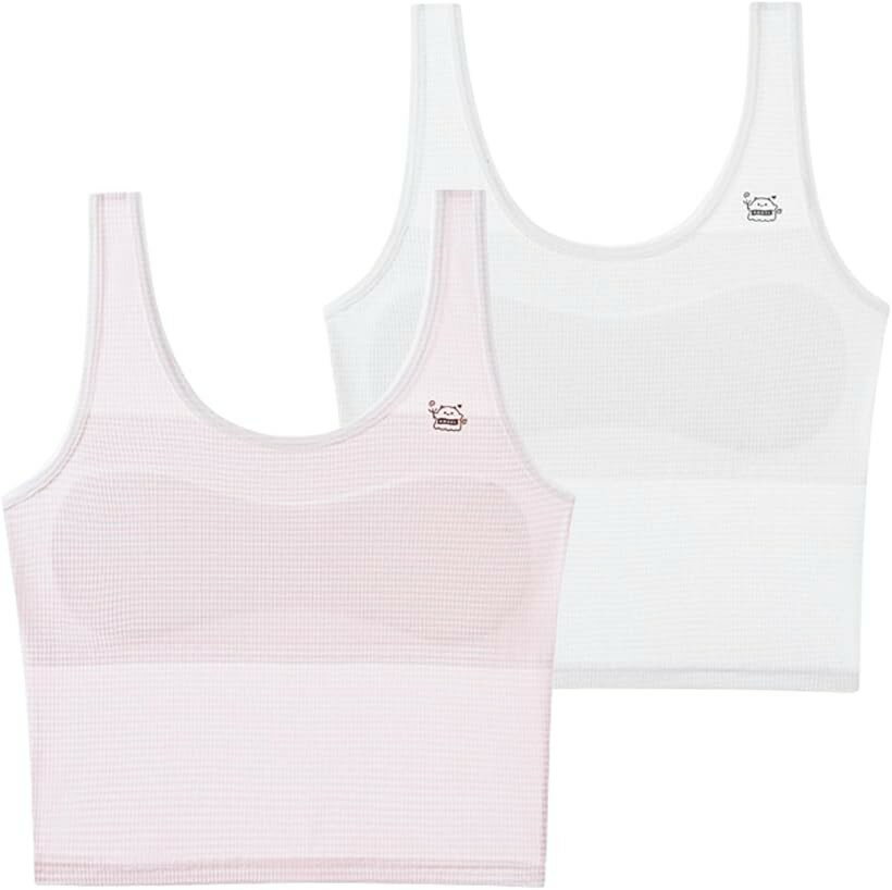 バリエーションコード : 2bui80urh9商品コード2bui8x3nkr商品名胸二重 ハーフトップ タンクトップ インナー ガールズ ジュニア 肌着 下着 女の子 ミドル丈 カップなし ピンク 白 2枚組 キッズ タンクトップ インナー キャミソールブランドFARFADETカラー白＋ピンクサイズ等S柔らかくて通気性の良い素材を使用し、汗をかいてもすぐに乾く速乾性が魅力。暑い夏でもさらっとした肌触りで快適な着心地をキープします。成長期の女の子の体にやさしい二重仕立ての胸元デザイン。デリケートなバストをやさしく包み込み、毎日の安心感をサポートします。締め付け感のないやわらかい生地と丁寧な縫製で肌あたりもなめらか。長時間着用してもストレスなく、お子様も快適に過ごせます。幅広ショルダーストラップが肩からズレにくく、走ったり動き回っても安定感抜群。アクティブな日常にもぴったりのデザインです。使いやすい白とピンクの2枚セットで、洗い替えにも便利。S・M・Lの3サイズ展開で、お子様の成長に合わせてぴったりのサイズが選べます。Sサイズ：バスト61cm　着丈48cm　参考身長120cm Mサイズ：バスト64cm　着丈50cm　参考身長130cm Lサイズ：バスト68cm　着丈53cm　参考身長140cm※ 他ネットショップでも併売しているため、ご注文後に在庫切れとなる場合があります。予めご了承ください。※ 品薄または希少等の理由により、参考価格よりも高い価格で販売されている場合があります。ご注文の際には必ず販売価格をご確認ください。※ 沖縄県、離島または一部地域の場合、別途送料の負担をお願いする場合があります。予めご了承ください。※ お使いのモニタにより写真の色が実際の商品の色と異なる場合や、イメージに差異が生じることがあります。予めご了承ください。※ 商品の詳細（カラー・数量・サイズ 等）については、ページ内の商品説明をご確認のうえ、ご注文ください。※ モバイル版・スマホ版ページでは、お使いの端末によっては一部の情報が表示されないことがあります。すべての記載情報をご確認するには、PC版ページをご覧ください。