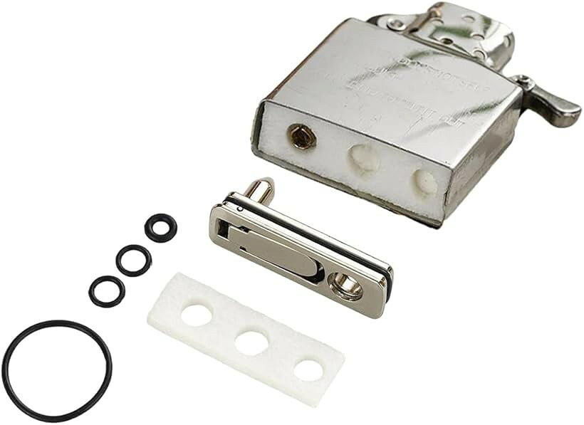 zippo オイル揮発防止 メタルパッド パーツ 漏れ防止 ジッポ 交換 部品 メンテナンスキット (シルバー, 標準サイズ)