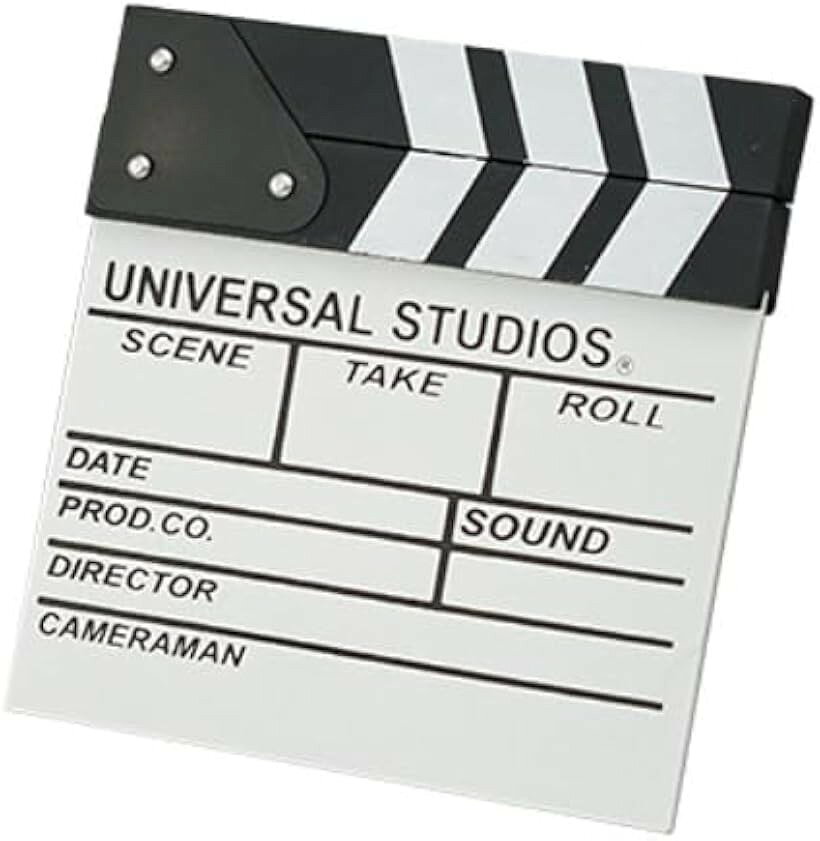 カチンコ 映画撮影用 ハリウッド風 27x30cm (ホワイト)