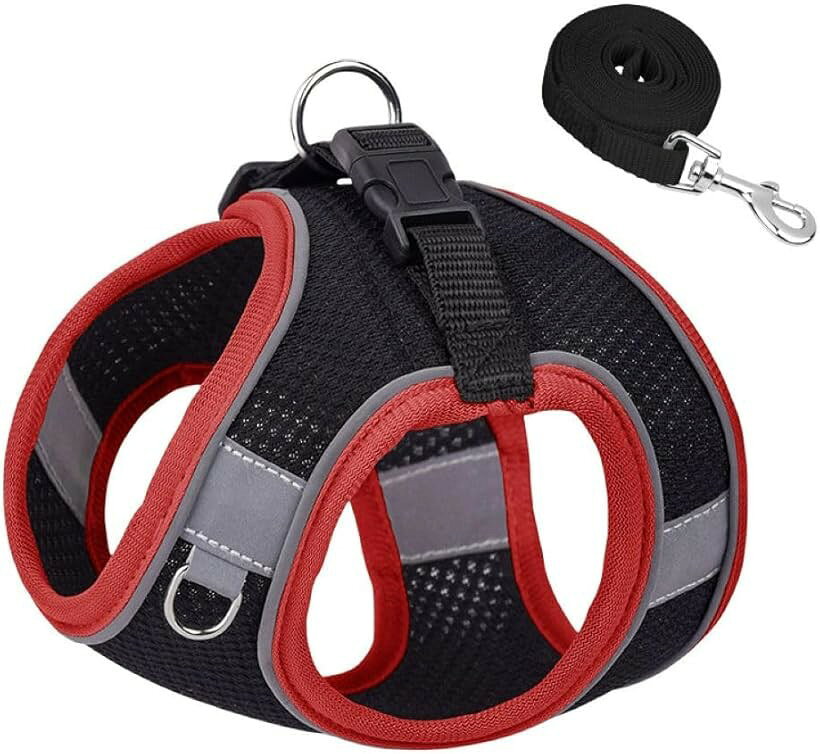 バリエーションコード : 2buu4s0k3o商品コード2buu436wfh商品名犬 ハーネス リードセット 小型犬 中型犬 猫用 通気メッシュ 抜けない 軽量 着脱簡単 引っ張り防止 反射付き 調整可 散歩用 かわいい おしゃれブランドgrooblueカラーブラック＆レッドサイズ等S愛犬との快適な毎日のお散歩にぴったりな、犬用ハーネス＆リードのセットです。通気性の高いメッシュ素材を採用し、蒸れにくく快適な着け心地を実現。豊富な18色のカラーバリエーションと、XS～Lの4サイズ展開で、体格や好みに合わせてお選びいただけます。ハーネスは体への負担を軽減し、トレーニングや介護、歩行補助にも最適。突然の飛び出しや他の犬との接触も防ぎ、安全性にも優れています。愛犬をやさしく包み込みながら、毎日のお散歩をもっと安心で楽しい時間に。愛犬とのお散歩をもっと快適に。通気性に優れたメッシュ素材を使用した犬用ハーネス＆リードセットは、軽量で着け心地もやさしく、暑い季節でも快適にお使いいただけます。テープ仕様で着脱が簡単、毎日のお散歩準備もスムーズ。付属リードは長さ約150cmで、程よい距離感を保てます。肩回りと胴回りの2カ所でしっかりホールドし、身体に伝わる衝撃を分散する設計で、愛犬への負担を最小限に。XS～Lの4サイズ、全18種類の豊富なカラーバリエーションから、あなたの愛犬にぴったりの一着をお選びください。細部までこだわった設計で、愛犬の安全と快適さを両立したハーネス＆リードセットです。高耐久性のバックルと高品質な合金製Dカンにより、安心して毎日ご使用いただけます。夜間のお散歩でも視認性を確保する3MTMリフレクター（反射素材）を採用し、光に反射して存在をしっかりアピール。愛犬の安全を第一に考えた構造で、昼夜を問わず安心のお散歩をサポートします。おしゃれなデザインと実用性を兼ね備えた一着で、日々のお散歩をより安全でスタイリッシュな時間に。愛犬にぴったりフィットするサイズをお選びいただけるよう、XS・S・M・Lの4サイズをご用意。首回り・胴回りの計測をもとに、無理のない装着感を実現できます。柔らかなメッシュ素材が体にやさしくフィットし、動きを妨げることなく快適にお散歩が可能。付属のリードは幅約1.5cm、長さ約150cmと実用的な仕様です。豊富な18色のバリエーションとともに、愛犬の体格やライフスタイルに合わせた理想の1着をお選びください。大切なパートナーとの毎日を、安心と快適さで包み込みます。※ 他ネットショップでも併売しているため、ご注文後に在庫切れとなる場合があります。予めご了承ください。※ 品薄または希少等の理由により、参考価格よりも高い価格で販売されている場合があります。ご注文の際には必ず販売価格をご確認ください。※ 沖縄県、離島または一部地域の場合、別途送料の負担をお願いする場合があります。予めご了承ください。※ お使いのモニタにより写真の色が実際の商品の色と異なる場合や、イメージに差異が生じることがあります。予めご了承ください。※ 商品の詳細（カラー・数量・サイズ 等）については、ページ内の商品説明をご確認のうえ、ご注文ください。※ モバイル版・スマホ版ページでは、お使いの端末によっては一部の情報が表示されないことがあります。すべての記載情報をご確認するには、PC版ページをご覧ください。
