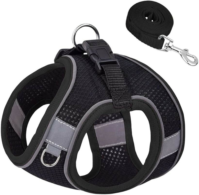 犬 ハーネス リードセット 小型犬 中型犬 猫用 通気メッシュ 抜けない 軽量 着脱簡...