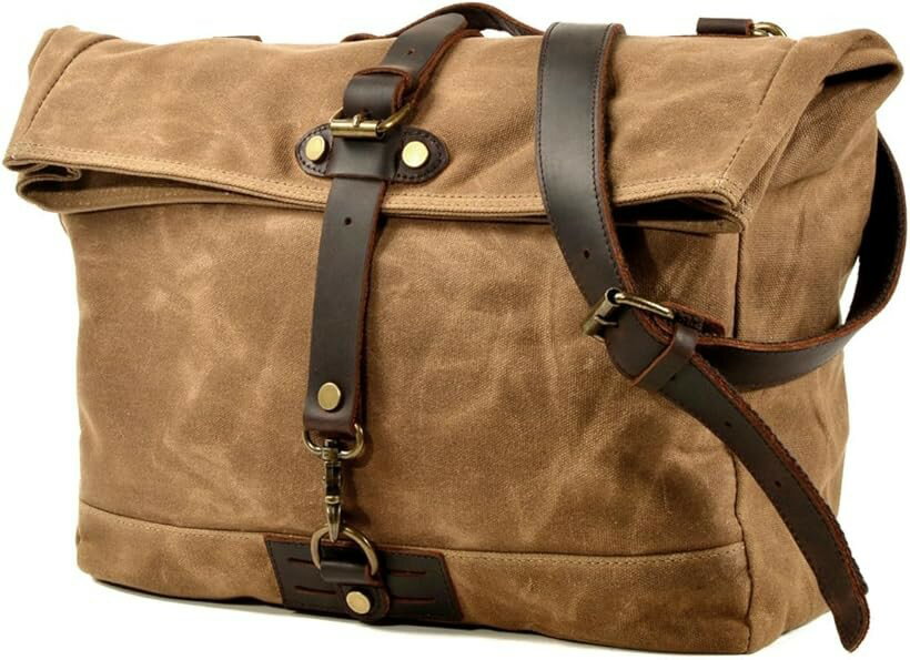 Side Bag - サイドバッグ ヘルメットバッグ サドルバック 大容量 多機能 ショルダー シンプル カジュアル 鞄 (ベージュ)