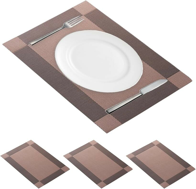 バリエーションコード : 2bu201hxd2商品コード2bu20v411j商品名ランチョンマット プレースマット PVC 撥水 滑り止め おしゃれ 北欧 テーブル装飾用 ND-0223-R04ブランドNYANDELMOカラーブラウンサイズ等4枚セット「高品質PVC素材でお手入れ簡単」柔らかく軽量なPVC素材を使用。汚れてもサッと拭くだけで清潔を保て、水洗いにも対応。おしゃれで実用性の高いランチョンマットです。「撥水・防汚・滑り止めの機能性」水や油を弾き、テーブルを汚れや傷からしっかり守ります。食器棚の滑り止めやテーブル保護にも役立つプレースマットです。「北欧風デザインで華やかに演出」上品な光沢とシンプルで洗練された北欧風デザイン。普段使いから来客時、ホームパーティー、レストラン利用まで幅広いシーンで活躍します。「サイズ・バリエーション」45x30cmの標準サイズで、4枚セットと6枚セットをご用意。ゴールド、ブラウン、カーキ、シルバー、シルバーグレー、シャンパン、オフホワイト、ブラックの8色展開で、テーブルやインテリアに合わせて選べます。「使用シーンと耐久性」食卓・キッチン・カフェ・業務用などあらゆる場面で活用可能。丈夫で長持ちし、食事空間をスタイリッシュに演出します。※ 他ネットショップでも併売しているため、ご注文後に在庫切れとなる場合があります。予めご了承ください。※ 品薄または希少等の理由により、参考価格よりも高い価格で販売されている場合があります。ご注文の際には必ず販売価格をご確認ください。※ 沖縄県、離島または一部地域の場合、別途送料の負担をお願いする場合があります。予めご了承ください。※ お使いのモニタにより写真の色が実際の商品の色と異なる場合や、イメージに差異が生じることがあります。予めご了承ください。※ 商品の詳細（カラー・数量・サイズ 等）については、ページ内の商品説明をご確認のうえ、ご注文ください。※ モバイル版・スマホ版ページでは、お使いの端末によっては一部の情報が表示されないことがあります。すべての記載情報をご確認するには、PC版ページをご覧ください。