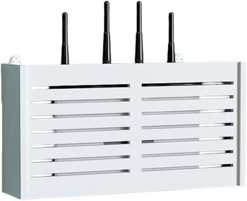 ルーター 収納 木製ボックス 壁掛けタイプ 組み立て式 ケーブル収納 こども安全 カ...