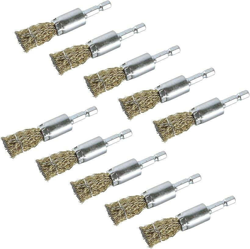 バリエーションコード : 2bu3531o5f商品コード2bukspy16w商品名軸付筒型ワイヤーブラシ 15mm 10本セットブランドにしはや軸径6mmの丸軸に加工されており、電動ドリルやストレートグラインダーなどのチャック式工具での使用に適しています。専用工具がなくても多くの一般的な機材に装着できるため、さまざまな現場で導入しやすいワイヤーブラシとなっています「コスパ最強」海外製ながらも、造船関係やバルブ整備などの業務用途において導入事例があり、繰り返し使用されているケースも確認されています。特に、サビ落とし作業の工程で、性能や使い勝手に着目して選ばれます狭い箇所やコーナーの作業で扱いやすい筒型のワイヤーブラシです。形状的に手が届きにくい場所にもアプローチしやすく、サビ落としや微細な研磨を行う際に、作業性の向上が見込める構造となっています。複雑な形状の部品にも対応しやすいのが特長根元に装着されたスプリングの弾性により、回転時にワイヤーが程よく広がる構造になっています。この動きにより、対象物にフィットしやすく、サビ落としや表面調整などの作業で、動きに追従するようなブラシの動きを感じられます安価なワイヤーブラシが市場に多く出回る中、本製品はワイヤーの強度やバランスにも配慮された仕様となっています。実際の作業時に、負担の偏りを抑えるつくりになっており、継続作業にも対応しやすい印象を受けることがあります※ 他ネットショップでも併売しているため、ご注文後に在庫切れとなる場合があります。予めご了承ください。※ 品薄または希少等の理由により、参考価格よりも高い価格で販売されている場合があります。ご注文の際には必ず販売価格をご確認ください。※ 沖縄県、離島または一部地域の場合、別途送料の負担をお願いする場合があります。予めご了承ください。※ お使いのモニタにより写真の色が実際の商品の色と異なる場合や、イメージに差異が生じることがあります。予めご了承ください。※ 商品の詳細（カラー・数量・サイズ 等）については、ページ内の商品説明をご確認のうえ、ご注文ください。※ モバイル版・スマホ版ページでは、お使いの端末によっては一部の情報が表示されないことがあります。すべての記載情報をご確認するには、PC版ページをご覧ください。