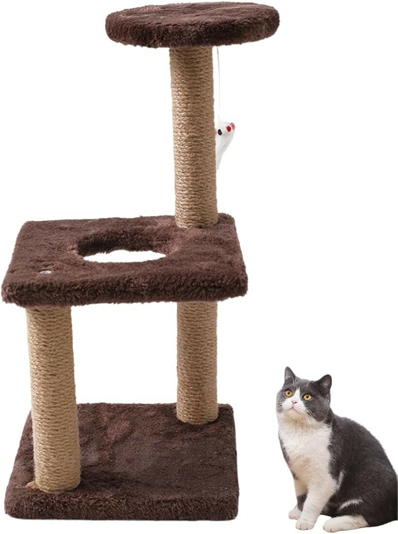 楽天市場】キャットタワー ブラウンの通販